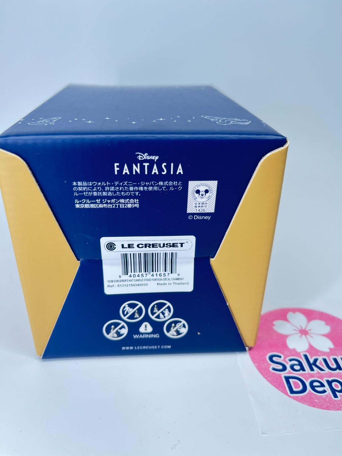 Le Creuset Disney Mickey Sorcerer Hat Candle Stand Stoneware Christmas Gift  New
