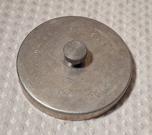 Vintage HEUCK Aluminum Metal Burger Press W/ Slide Bar 3.75" CIN'TI 20, 0.