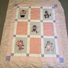Baby/Child Handmade Quilt 5 Little Monkeys Cute 46  x 38  