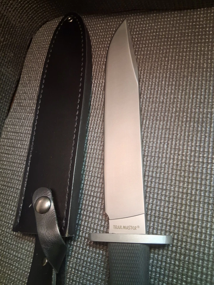TRAILMASTER - COLD STEEL USA - Large (14in) Fixed Blade Knife & Leather Sheath‼️ - Image 3 of 4