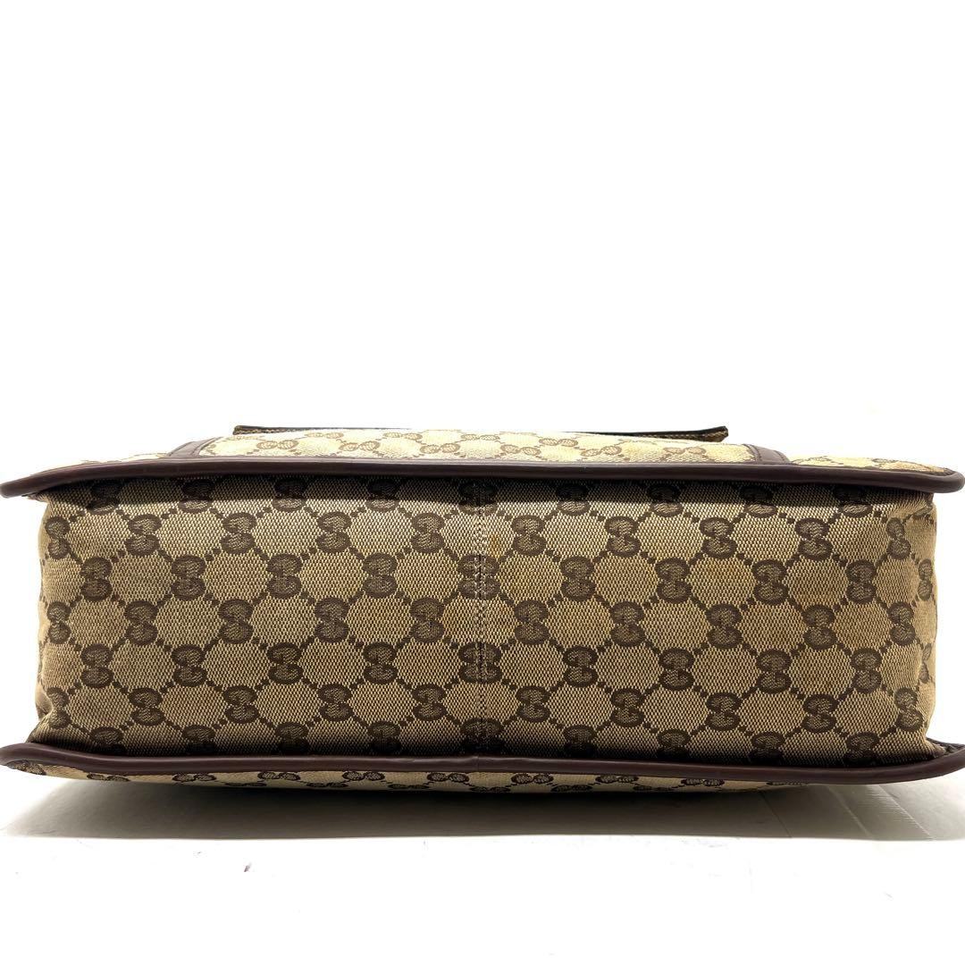GUCCI GG Pattern Handbag Canvas Leather Brown — image 6