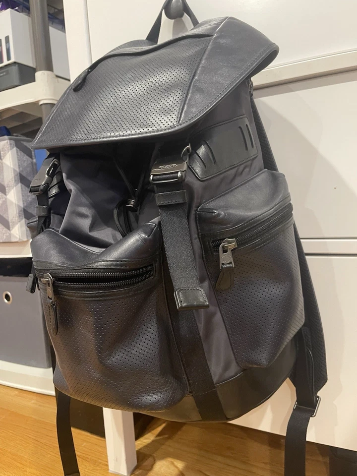 Coach Bag Mens Backpack Navy blue Leather - Image 2 of 2