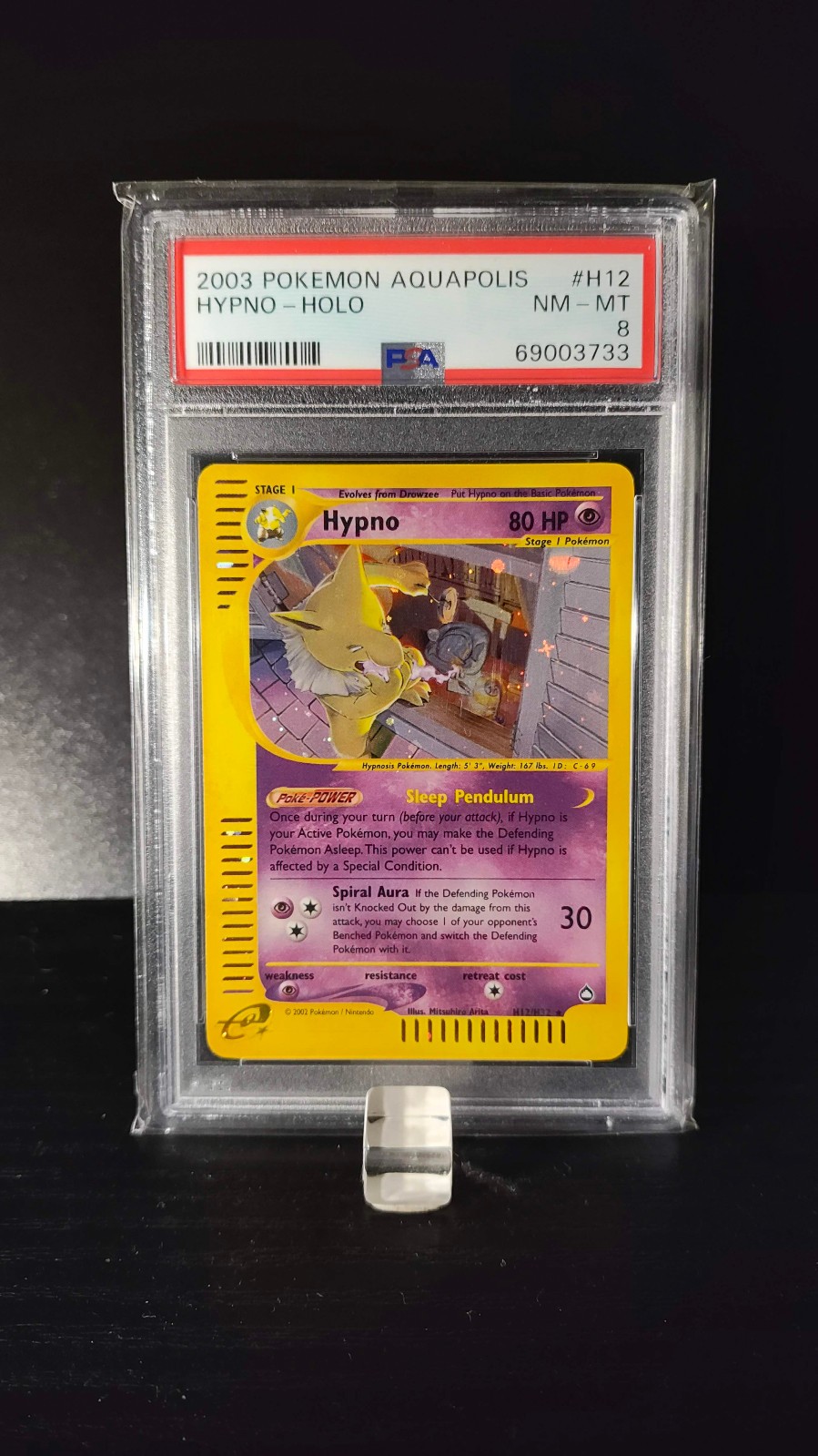 Hypno - holo (orb holo) - H12/H32 Aquapolis  - PSA 8 NM-Mt - Pokemon card