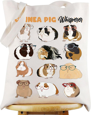 Funny Guinea Pigs Tote Bag Cavy Lover Gift Guinea Pigs Whisperer Reusable Grocer