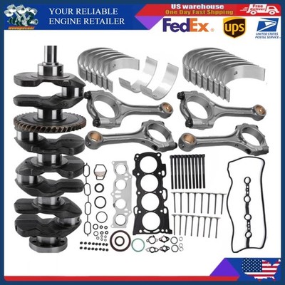 2.4 Engine Overhaul Rebuild Kit Crankshaft Rods Bearings For Toyota Scion 2AZ-FE