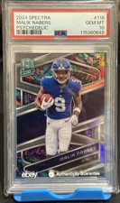 2024 Malik Nabers Rookie Spectra Psychedelic /5 PSA 10 RC #118