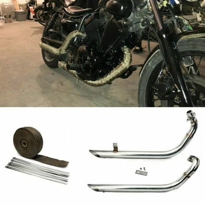 Pot échappement silencieux isolation thermique pr Yamaha Virago XV 535 400 87-04 - Photo 1/4