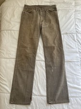 Vintage Levis Corduroy Pants 505 Mens 30x31 Brown Straight Leg Talon Zip USA 70s