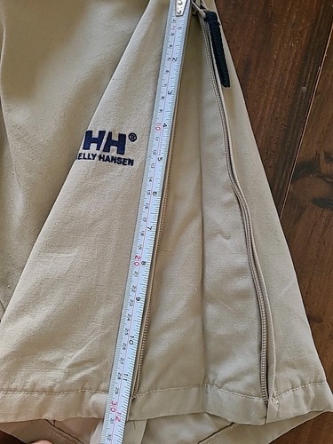 Helly Hansen Beige Heavyweight Cotton Trousers Poly/Cot Lined Ankle Zip XL 38/28 - Picture 20 of 20