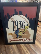 30”x38” 1936 Subway Classic Cross Town Rivals Cardboard Poster Reproduction