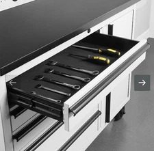 2 Sets Of 46”  White Workbench With Wall Cabinets Brand New And Still In The box