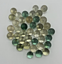 Vintage Glass Marbles Clear Green Blue Hand Blown 1LB Lot Mixed Bubbles