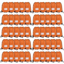 50 Pcs Drawstring Bags,Bulk Draw String Backpack, Cinch Bag Sackpack for Trav...