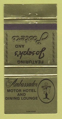 Matchbook Cover - Ambassador Motor Hotel Kingston ON WEAR 30 Strike