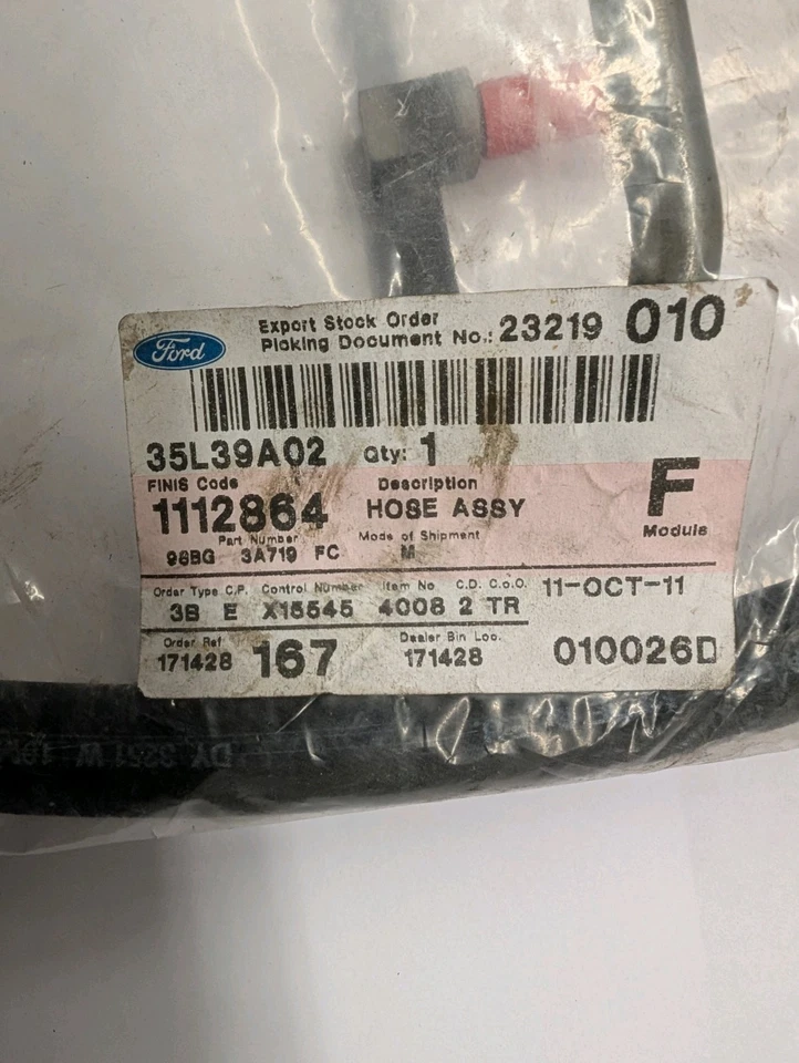 Ford Mondeo Mk2 Hydraulic Steering Hose (1996-2000) 1.6i 1.8i 2.0i Finis 1112864 - Image 2 of 4