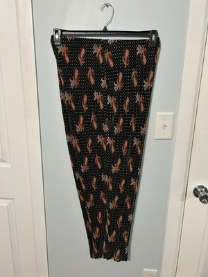 NWT JM Collection Boho Paradise Black Multi Ribbed Wide Leg Pant    Plus Size 1X