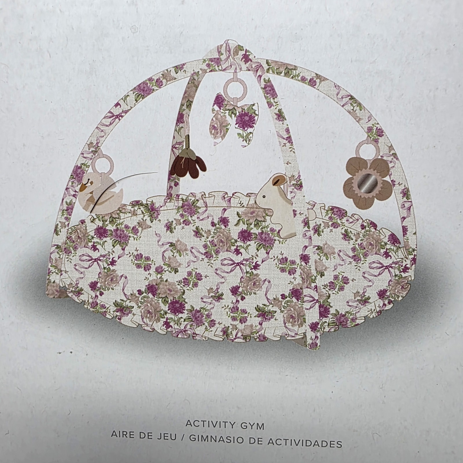 Pottery Barn Kids LoveShackFancy Baby Activity Gym Cabbage Rose New