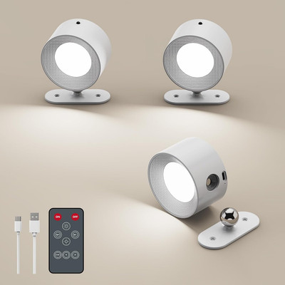 Batteriebetriebene Wandleuchte mit Fernbedienung & Touch, 3 Farbmodi & 3 Brig