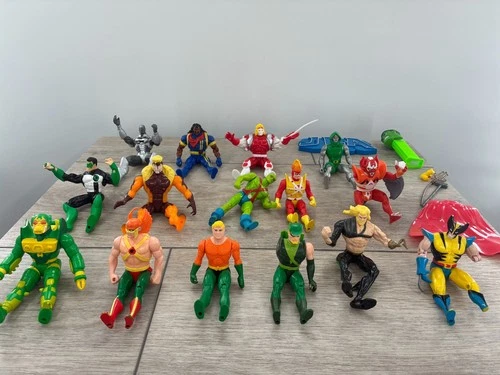 15 Vintage Kenner DC Comics Super Powers Action Figures Mantis Firestorm X Men