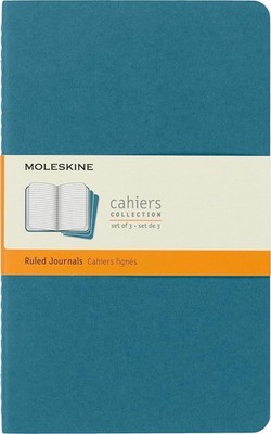 Moleskine Cahier Journal, Soft Cover, Large (5'' x 8.25'') Ruled/ Diary