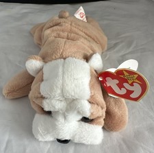 Ty Wrinkles Bull Dog Beanie Babies Plush Mint with Tags