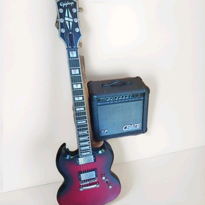 Epiphone SD Prophecy In Aged Red Tiger Fishman Pickups & Crate GFX-15 Amplifier