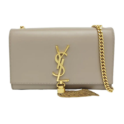 【Authentic】 Yves Saint Laurent KATE Grey Leather Handbags (DDP)