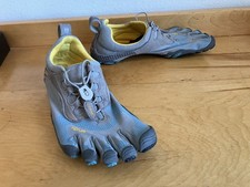 Vibram Fivefingers Running Barefoot Toe Shoes Gray Blue 356 Women 39/8, 8.5 US