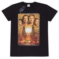 Image of Official Supernatural T-Shirt Key Art Black Unisex Horror Graphic Print Fans Tee