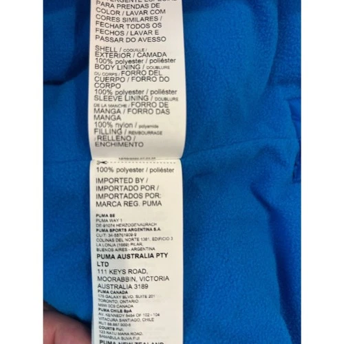 PUMA LIGA Sideline Bench Jacket Men's XL Blue Hooded Puffer warmCELL NWT image 6