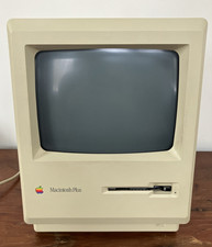 Vintage 80s Macintosh Plus 1MB M0001A Compact Computer Chimes On