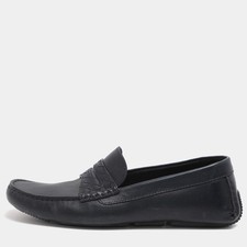 Bottega Veneta Wave Driver Size 41.5 Navy Blue Leather Penny Loafers