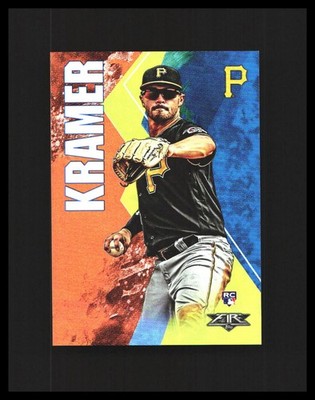 2019 Kevin Kramer Rookie Card - Topps Fire /299 #94 Foil Pittsburgh Pirates 