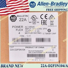 AB 22A-D2P3N104 PowerFlex 4 0.75 kW 1 HP AC Drive New Factory Sealed US Free Tax