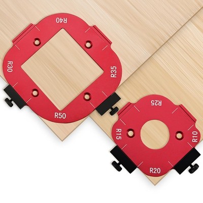 Draxzor 2 Pack Router Corner Radius Template, 5.1 inches x inches, Red 