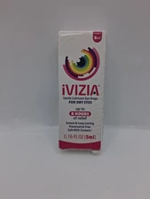 iVIZIA Sterile Lubricant Eye Drops for Dry Eyes, 0.16 fl oz free shipping !!