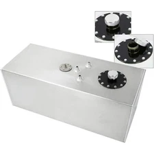 15 Gallon Fuel Tank Aluminum Race Fuel Cell Gas Tank With Cap & Level Sender