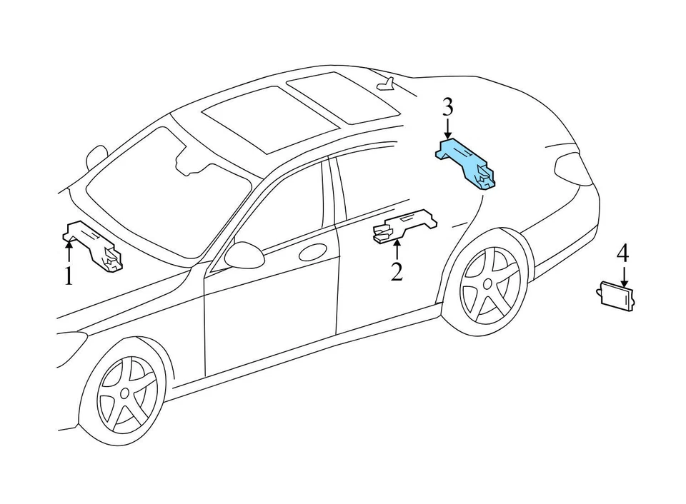 Mercedes-Benz SL550 2013-2019 - Antena de entrada sin llave Kessy 2059053005 Foto 3 de 4