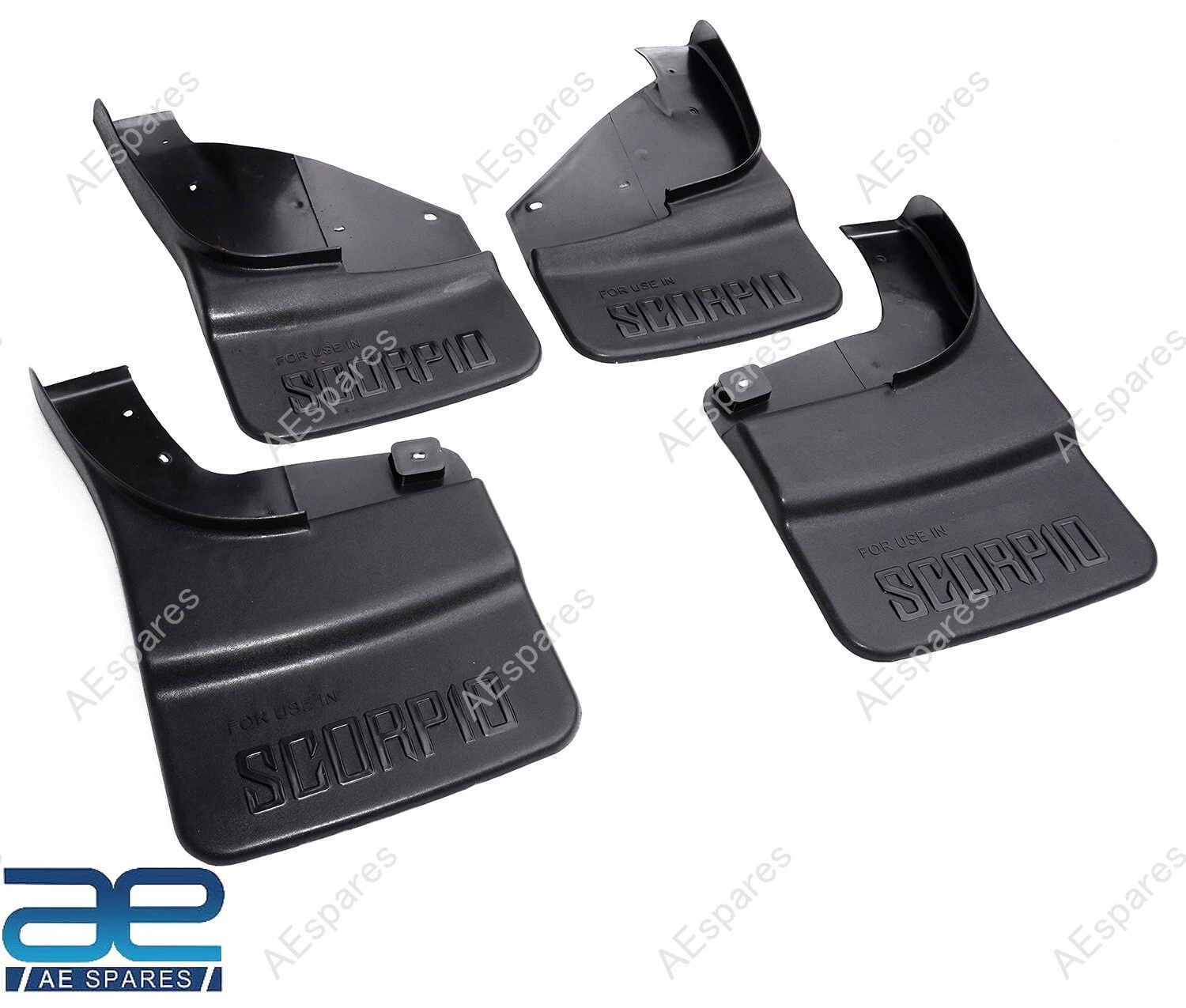Mud Flap Set of 4 Black For Mahindra Scorpio Type 1 2002-2008 view 4