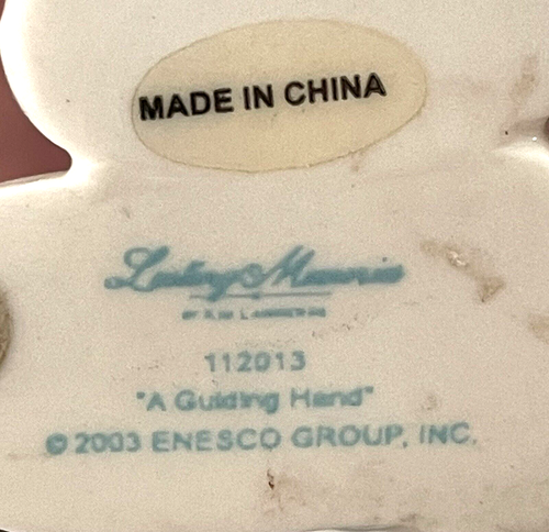 2003 Enesco Figurine - A Guiding Hand - Lasting Memories ~ Porcelain White 9” T - Picture 11 of 12