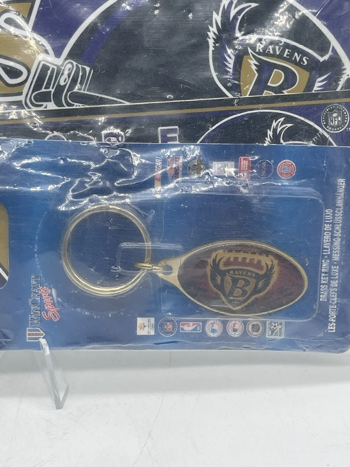 Vintage NFL Baltimore Ravens Keychain, License Plate, And Bumper Sticker NOS USA - Image 2 of 4