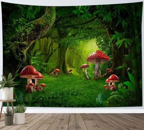 Tapiz de paisaje natural bosque verde bosque para dormitorio sala dormitorio - Imagen 4 de 55