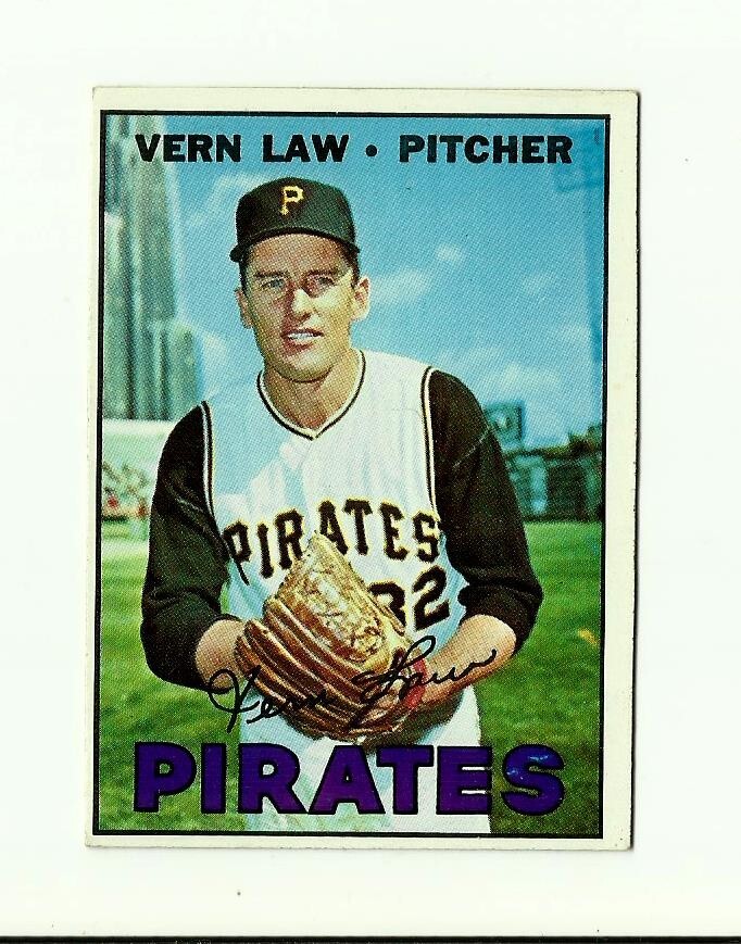 1967 TOPPS #351 Vern Law: Pittsburgh Pirates: Pitcher: Baseball Card: MLB