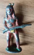 VINTAGE BARCLAY LEAD AMERICAN INDIAN RIFLEMAN 3 1/8" TALL