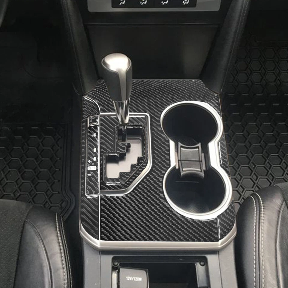 10Pcs Carbon Fiber Console Gear Shift Cover Trim For Toyota Camry 2012-14 Type B - image 4 of 4