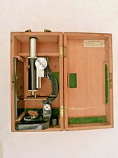 Ancien Microscope H HAUPTNER BERLIN SOLINGEN Coffret D'Origine En Bois