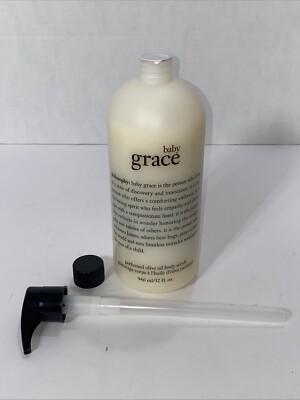 Philosophy BABY GRACE PERFUMED OLIVE OIL BODY SCRUB 32 fl oz NEW SEALED w/ PUMP
