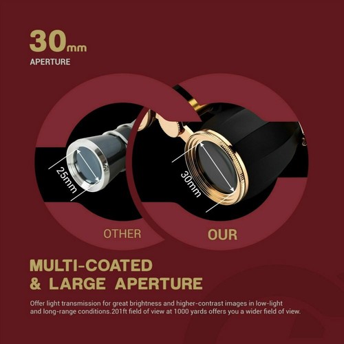 Theater Glasses Compact Binoculars for Theater and Concerts Antique Binoculars - Picture 5 of 10