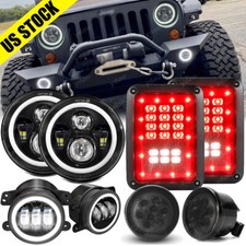 2007-2018 For Jeep Wrangler Jk Jku Combo Led Headlights Tail Fog Turn Lights