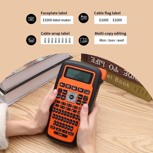 Label Maker Machine E1000 Portable Handheld Labeler Machine P-Touch TZe-231 - Picture 3 of 9